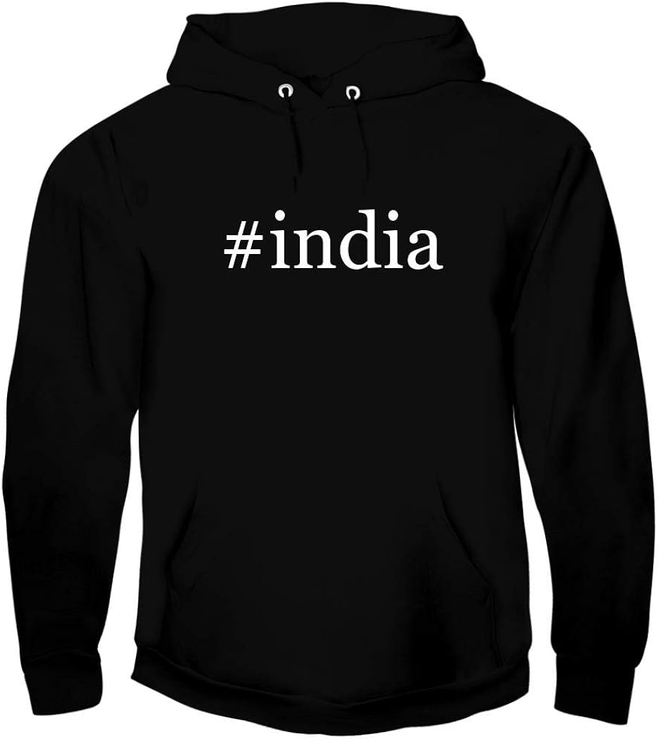 india Men's Hashtag Soft Graphic Hoodie Sweatshirt Clothing