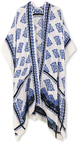 Breezy Lane Women's Beach Coverup Swimsuit Kimono Cardigan with Floral Print