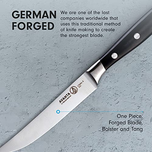 Messermeister Avanta 5” Fine Edge Steak Knife Set German X50 Stainless Steel Rust Resistant