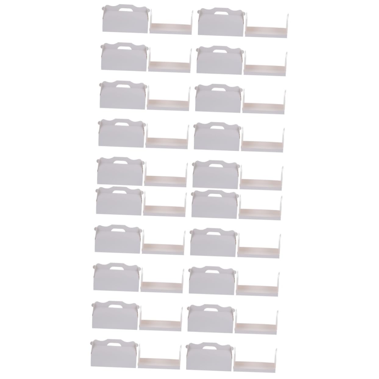 ABOOFAN Muffin Container 20 pcs Handheld Carriers Carrier Cake Favors Muffin White Party Window Cuake Desserts Christmas Baked Wedding Case Kitchen Pie for Kraft Presents Baking Natural