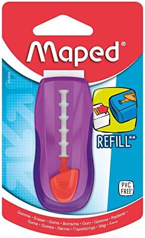 MAPED Universal Gom Stick Protected Eraser Refillable Pink, 1 Paquet