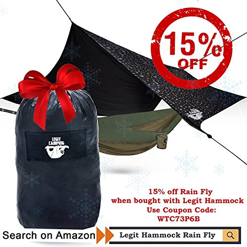 Legit Camping Double Hammock - Lightweight Parachute Portable Hammocks for Hiking, Travel, Backpacking, Beach, Yard Gear Includes Nylon Straps & Steel Carabiners (Graphite/Lime Green)