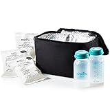 Evenflo Feeding Insulated Cooler Bag Accessory Kit with Ice Pack and Breast Milk Collection Bottles
