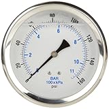 PIC Gauge 202L-404F 4" Dial, 0/160 psi