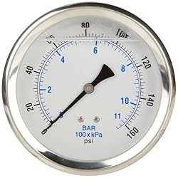 PIC Gauge 202L-404F 4" Dial, 0/160 psi