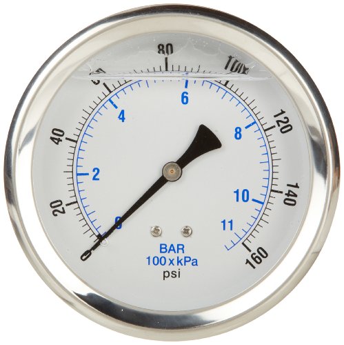 PIC Gauge 202L-404F 4" Dial, 0/160 psi