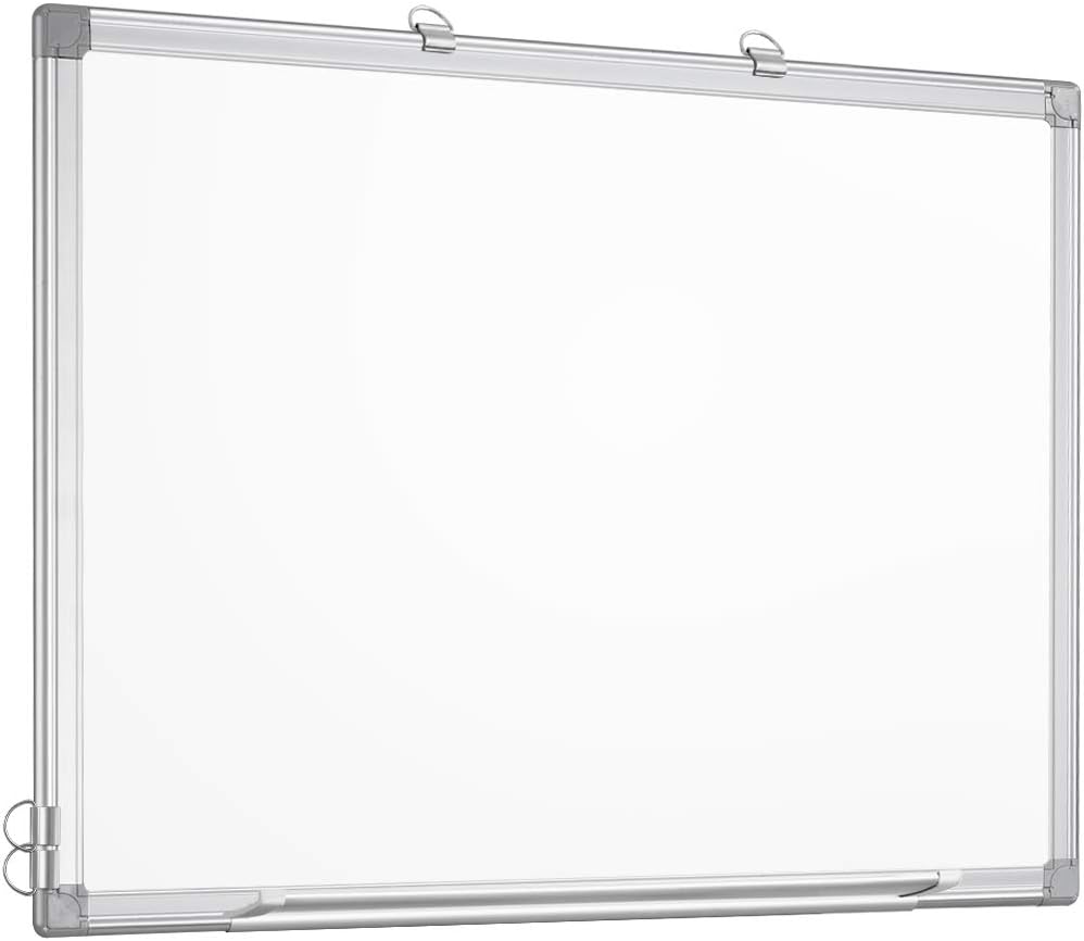 Magnetic Whiteboard 24 x 18 inches Dry Erase Board Wall Mounted White Board Small Hanging Whiteboard : Office Products