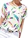 Amoin Women's V-Neck Chiffon Shirt Blouse
