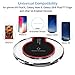 [2019 Upgraded] Fast Wireless Charger, Qi Wireless Charger Pad Compatible Apple iPhone X iPhone 8/8 Plus Samsung Note 8 S8/S8 Plus/S7/S7 Edge/S6 Universal Wireless Charger Stand (Red&Black, Standard)