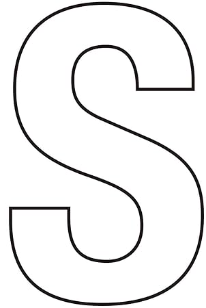 Helvetica Bold Condensada Vinilo Letra S Color Blanco