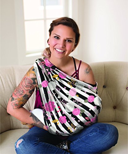 image for Itzy Ritzy Mom Boss 4-in-1 Multi-Use Nursing Cover, Car Seat Cover, Sh