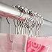 Jayp Solid Metal Rolling Ball Rings Shower Curtain Hooks Bronze, 12pcs Pack