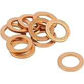 TSUGAMI 15PCS Car Oil Drain Plug Gasket, OEM#007603-014106 Copper Automotive Oil Drain Plug Crush Washer Sealing Gaskets Plat