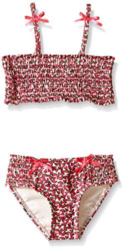 Hula Star Toddler Girls' Heads up Two Piece Bikini, Multi, 5