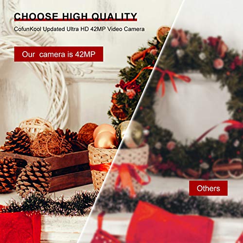 CofunKool Ultra HD 42MP Video Camera 1080P Camcorder 3.0 Inch 270° Rotation IPS Touch Screen YouTube Vlogging Camera with External Microphone Mini Tripod Support TV USB Output