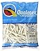 Qualatex 260Q White Pencil Latex Balloons, 100 Pack