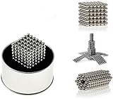 Magnetic Fidget Blocks, Premium Magnetic Sculpture Toy 216Pcs in 5mm for Intelligence Development and Stress Relief, a Great Toy for Office, Home, and Everywhere (Comes in a Metal Gift box)