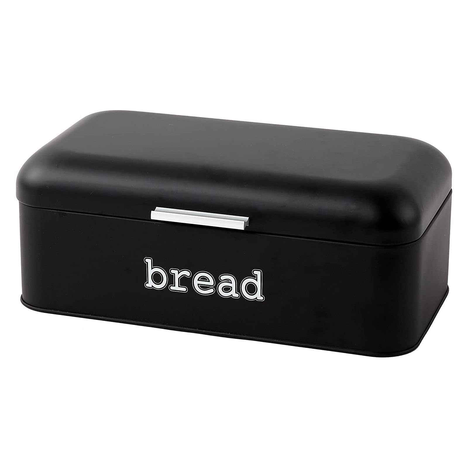 Photo 1 of Juvale Stainless Steel Bread Box for Kitchen Countertop, Large Black Bin for 2 Loaves, English Muffins, Baked Goods Storage Containers (16.75x9x6.5 in)