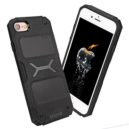 ELOVE Drop Protective Soft Flexible TPU Shock Proof Lightweight Back Case Cover for Apple iPhone 6 / iPhone 6s - Black