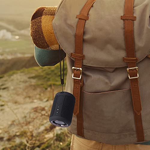 MAWODE Bluetooth Speakers, T10 Waterproof Speaker, 8 Hr Playtime Portable Speaker, Small, Lightweight, Mini, Wireless, Shower Speaker, Aux & TF Card Support (Black)