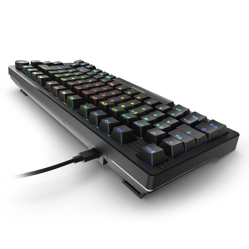 Sharkoon Skiller SGK25 RGB, Gaming Tastatur, 75% Layout, Hot Swap, Huano RED geschmierte Schalter, schwarz 5