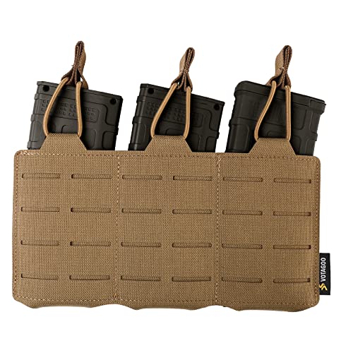 VOTAGOO Tactical Molle Mag Pouch, Single Double Triple Nylon 5.56mm 7