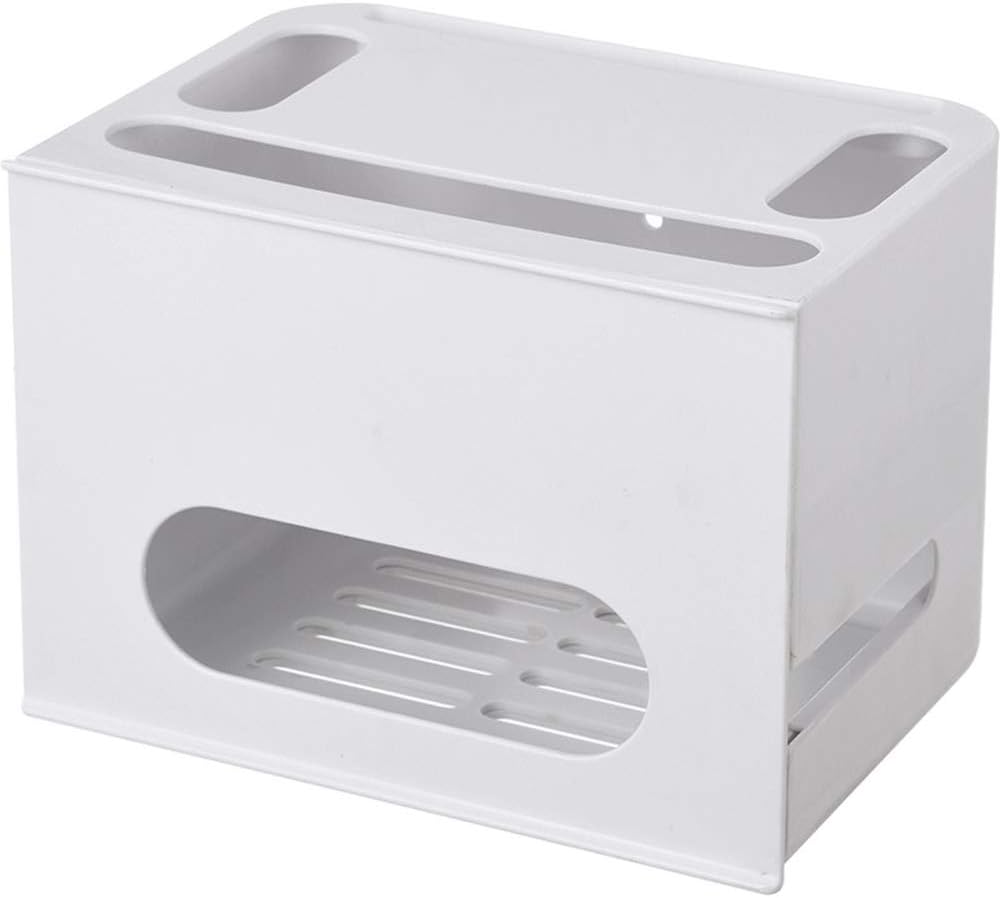 MLQ Wifi Router Shelf, Home Wifi Router Storage Rack Perfect Wireless Plug Wire Storage Box Finishing Box TV Set-Top Storage Box Drawer Separation Design