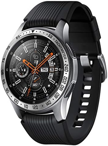 Livoty Simple Bezel Ring Adhesive Cover Anti Scratch Metal Ptotective for Samsung Galaxy Watch 46MM