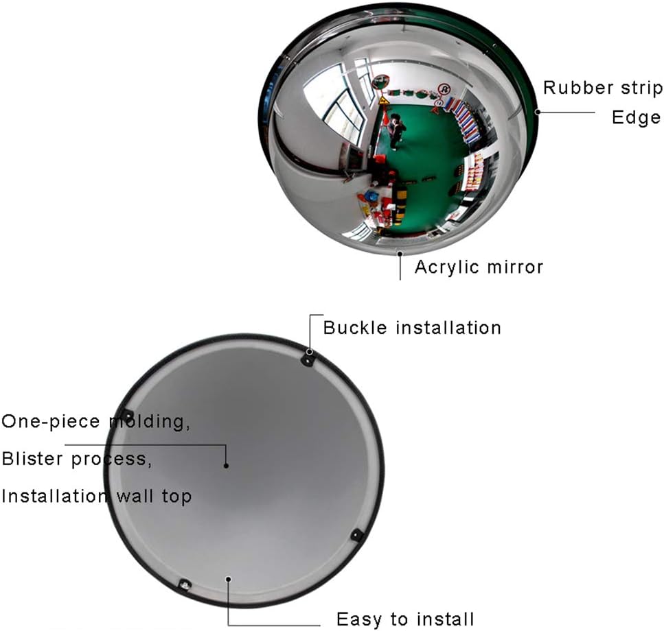 50 cm shops 360 degree convex safety mirror for supermarkets 19.68 in 1