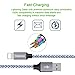 Lightning Cable, YUNSONG 3PACK (6FT) Nylon Braided Charging Cable Cord Lightning to USB Cable Charger Compatible with iPhone 7/ 7 Plus/6/6s/6 plus/6s plus/ 5s/5c,iPad, iPod and More (White)
