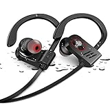 Bluetooth Headphones,WIEZ Wireless Headphones IPX7 Waterproof Sport Earbuds w/Mic Adjustable Earhook (UPGRADED IPX7 Waterpoof Headphones)