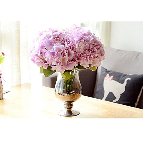 Vanki 1 PC Vintage Artificial Flower Silk Flowers Bouquet,Purple - Thumbnail 3