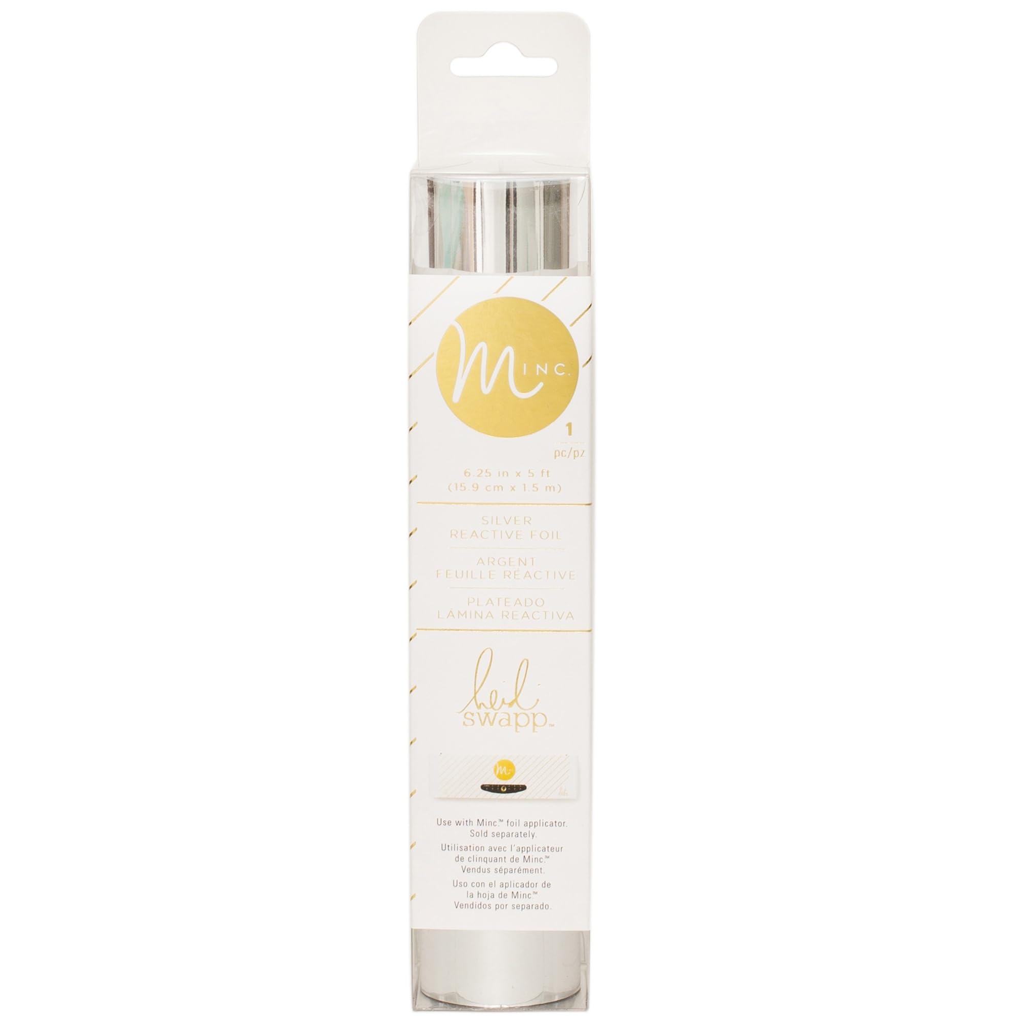 American Crafts Minc Reactive Foil 6-inch x 5' Roll-Silver