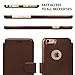 Compatible with iPhone 6S Wallet case, iPhone 6 Wallet Case, Durable and Slim, Lightweight with Classic Design & Ultra-Strong Magnetic Closure, Faux Leather, Dark Brown, for Apple iPhone 6s/6