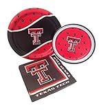 Texas Tech University Red Raiders Party Supply Pack! Bundle Includes Paper Plates & Napkins for 8 Guests