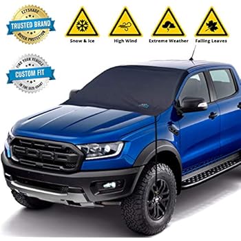 EzyShade Windshield Snow Cover + Bonus Item. See Size-Chart with Your Vehicle for Custom-Like Fit. Highest Durability Waterproof Fabric. No Scratchy Magnets. Keeps Snow and Ice Off. Max (L) Size
