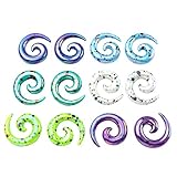 PiercingJ 12pcs 12G 8G 6G 4G 2G 0G 00G 1/2