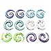 PiercingJ 12pcs 12G 8G 6G 4G 2G 0G 00G 1/2