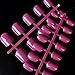 24pcs/kit Flat Candy Fake Nails Dark Purple Red Medium Nail Art Decoration Tips Carnival Colorful Press On Nails 369