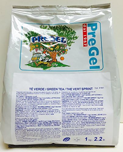 PreGel Green Tea Sprint for Traditional and Soft Gelato – 2.2 Lbs (1 Kg)