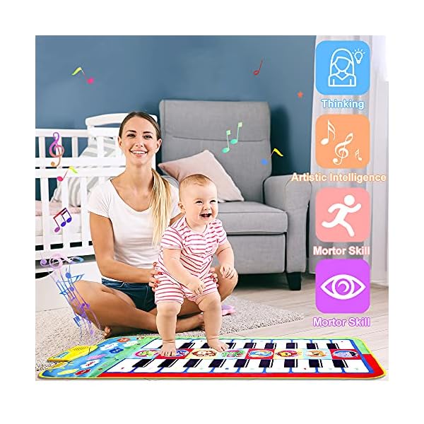 m-zimoon-Piano-Mat-Kids-Large-Music-Play-Mat-4409-Colorful-Musical-Dance-Mat-Cartoon-Floor-keyboard-Carpet-Educational-Toys-Gift-for-Age-3-Boys-Girls-Toddler m zimoon Piano Mat, Kids Large Double Music Play Mat 44" x 20" Colorful Musical Dance Mat Cartoon Floor keyboard Carpet Educational Musical toys Gift for Age 3+ Boys Girls Kids Toddler