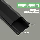 MUDEELA Cable Trunking Kit 8x L400mm Black Cable Concealer view 2