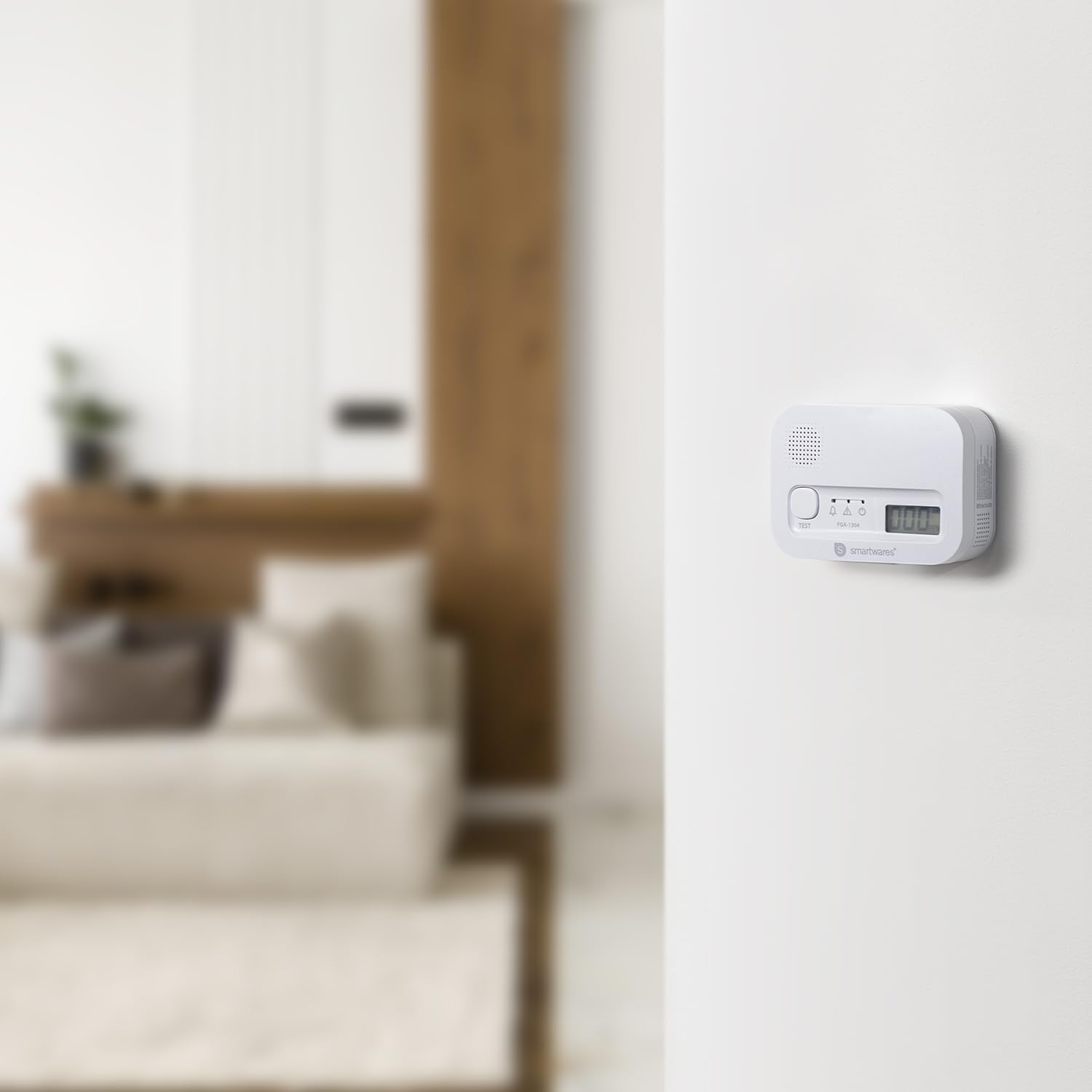 Smartwares Kohlenmonoxid melder, 10 Jahre Sensor, 1.5 Testsieger Wertung, mit Display und Testknopf - FGA-13041 2