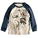 Frogwill Toddler Boys Dinosaur Long Sleeve T Shirts Top Tee, Gray, 4T