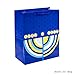Hallmark Tree of Life Large Hanukkah Gift Bag (Blue and Gold, Menorah Candles)