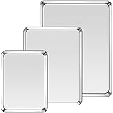 CLRBEATTY Baking Sheet Set of 3, Stainless Steel Baking Sheet Pan Set, Cookie Sheets for Baking, Cookie Tray for Roasting, Heavy Duty & Easy Clean & Dishwasher Safe, 9/12/16 Inch