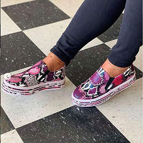 51k6QpssZ2L Yusea - Zapatillas de deporte para mujer, diseño de piel de serpiente Yusea - Zapatillas de deporte para mujer, diseño de piel de serpiente - Imagen 4