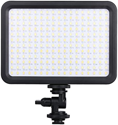 SIMAWAN LED Video Light Double-color 204 Beads,Step-less Dimming for DSLR Camera