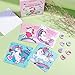 Amosfun 24PCS Valentines Day Unicorn Greeting Cards Valentine Card Kit with 24PCS Envelopes and 24PCS Tin Badges