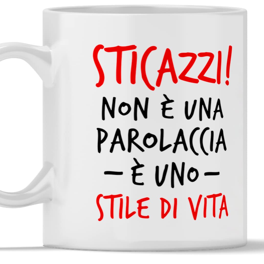 12Print STICAZZI Mug Becoming Gift for Colleague Friend Friend Brother Sister Christmas Gift for Women and Men